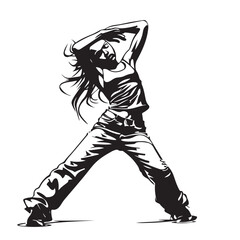 Fitness Woman Instructor Exercise On Training Stock Vector isolated on white background.