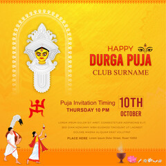 durga puja festival. happy durga puja, indian festival, invitation card, Story, Poster, durga puja,
