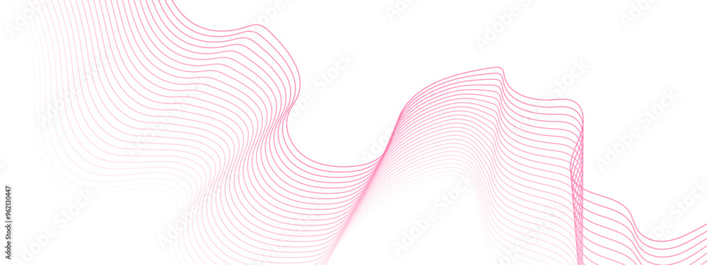 Aufkleber vector abstract background with dynamic pink waves. abstract wave element for design. digital freque