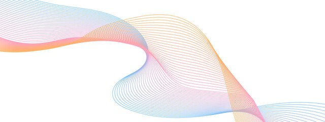 Abstract background design with diagonal blue and pink or orange line pattern. Modern flowing wavy lines. Futuristic technology concept. Suit for banner, poster, cover, brochure, flyer, website	