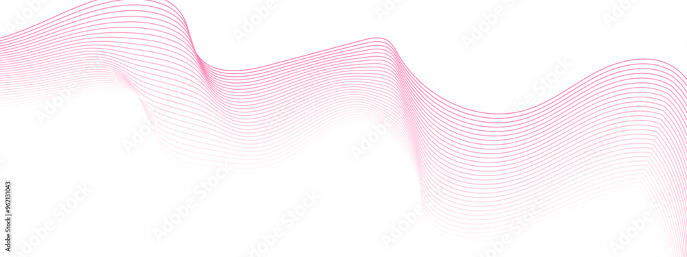 Aufkleber vector abstract background with dynamic pink waves. abstract wave element for design. digital freque