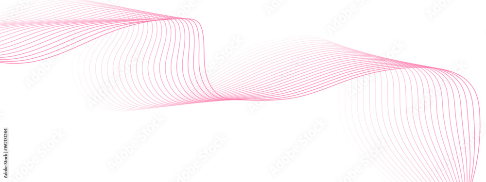 Aufkleber vector abstract background with dynamic pink waves. abstract wave element for design. digital freque