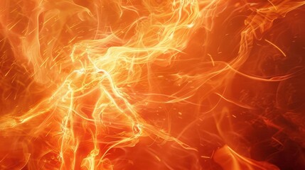 vibrant fire spirit dancing in swirling flames ethereal and mesmerizing intense oranges and reds blend with smoky wisps creating a hypnotic display of elemental energy