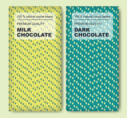 The original finest chocolate floral vector package. Modern typography and branch silhouette background