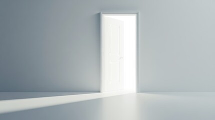 Fototapeta premium Opening the door symbolizes new beginnings, like career opportunities, business endeavors, and personal initiatives. It represents taking steps towards unexplored paths