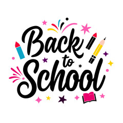 Playful Back to School Lettering Vector Illustration for SVG and Cricut Designs