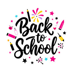 Playful Back to School Lettering Vector Illustration for SVG and Cricut Designs