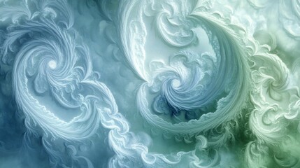 Obraz premium Abstract swirling pattern in blue and green tones.