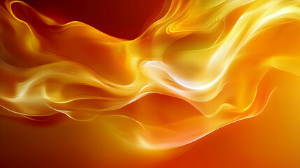 Obraz premium Abstract Background Animation with Wavy Lines in Orange and Yellow Colors