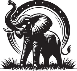elephant silhouette vector