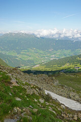 Naklejka premium Panorama opening from Hochzeiger mountain, Pitztal valley, Austria 