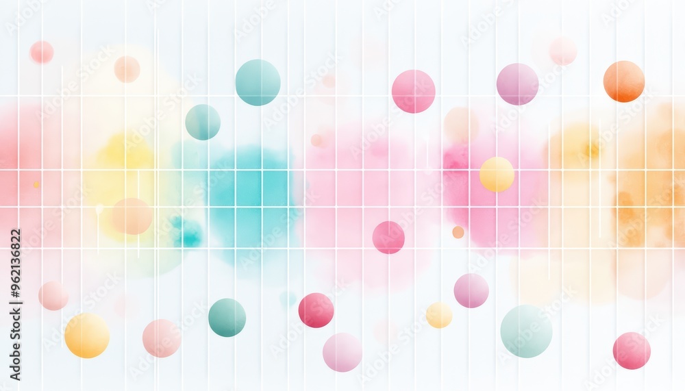 Poster a vibrant abstract background featuring colorful circles and soft gradients, perfect for creative an