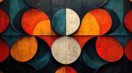 A colorful abstract design background with vibrant geometric patterns.
