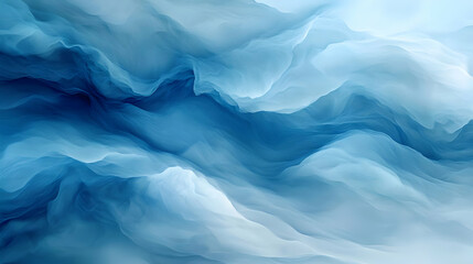 Obraz premium Abstract Blue Waves, Swirling and Flowing, a Seamless Loop of Hypnotic Motion, Calming and Peaceful