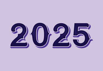 Happy New Year 2024 Design Blue Purple Abstract Realistic Decoration Vector Illustration