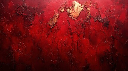 A red splash of paint on a white background