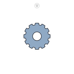 Gear setting icon symbol vector illustration isolated on white background