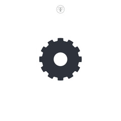 Gear setting icon symbol vector illustration isolated on white background