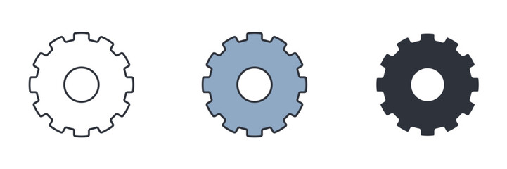 Gear setting icon symbol vector illustration isolated on white background