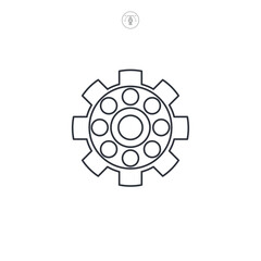 Sprocket icon symbol vector illustration isolated on white background
