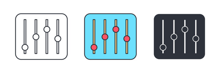 Adjusting sliders icon symbol vector illustration isolated on white background