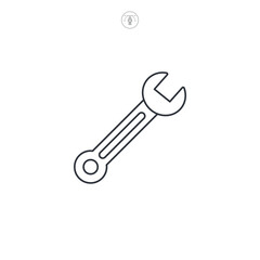Wrench icon symbol vector illustration isolated on white background