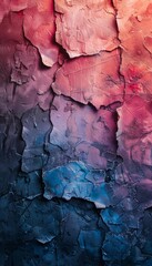 Naklejka premium Abstract texture with vibrant colors and cracked paint layers creating a stunning visual effect.