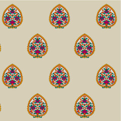 indian boti digital seamless pattern design.