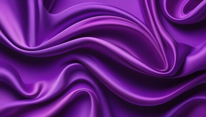 Obraz premium Abstract purple gradient background with layers of silk folded drapery. Wavy purple fabric texture with rich folds and depth