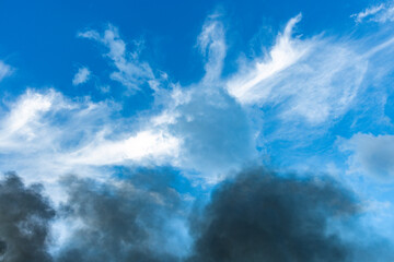 The sky is blue with a few clouds