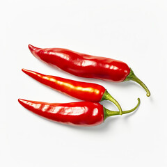 Spicy Chili Peppers isolated on a white background