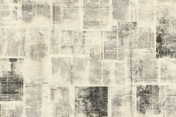 Obraz premium Seamless Pattern with Vintage Newspaper Texture, AI generated illustration