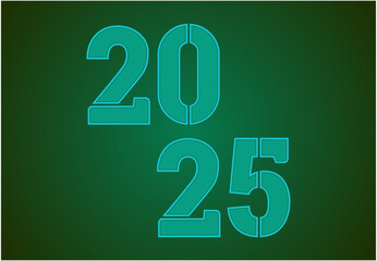 Happy New Year 2024 Design Abstract Blue Logo Symbol Vector Illustration