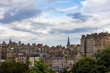 Edinburgh buildings on an overcast day, Scotland