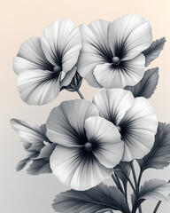Fototapeta premium Flowers for coloring.