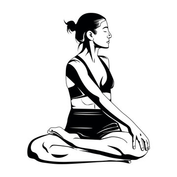 recommend clip art: girl in yoga position