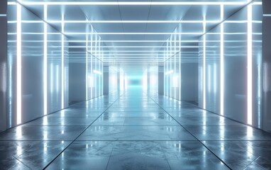 Neon Lights Corridor