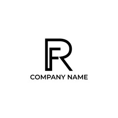 monogram letter RF logo