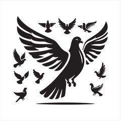 Obraz premium A Pigeon Vector art illustration