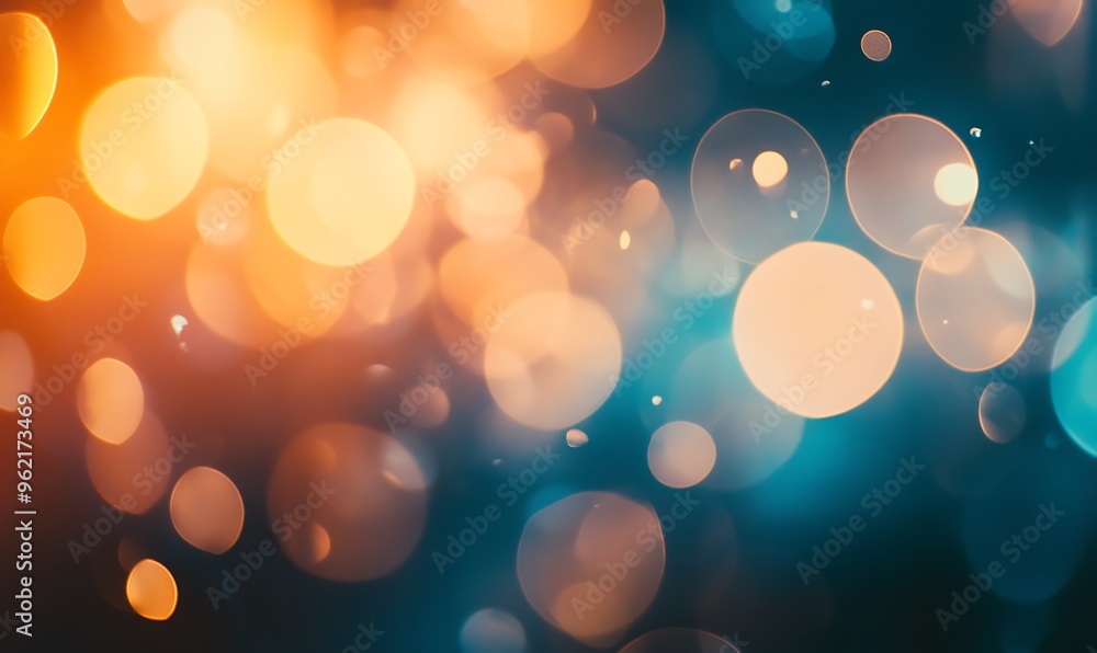 Aufkleber abstract bokeh background with warm and cool colors