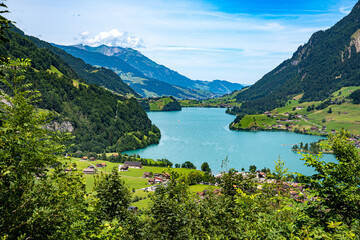 beautiful view from road in Switzerland