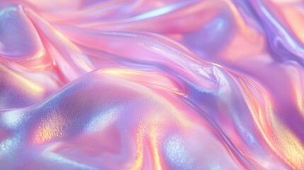 A purple fabric with a shiny, iridescent surface