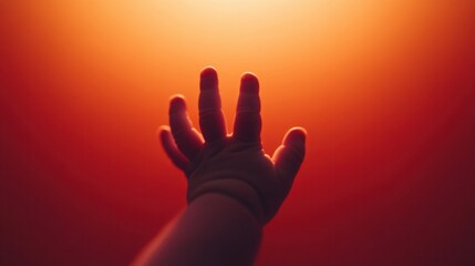 Newborn baby reaching out, symbolizing the start of a new life