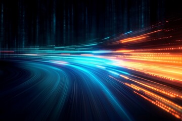 Light speed motion technology background