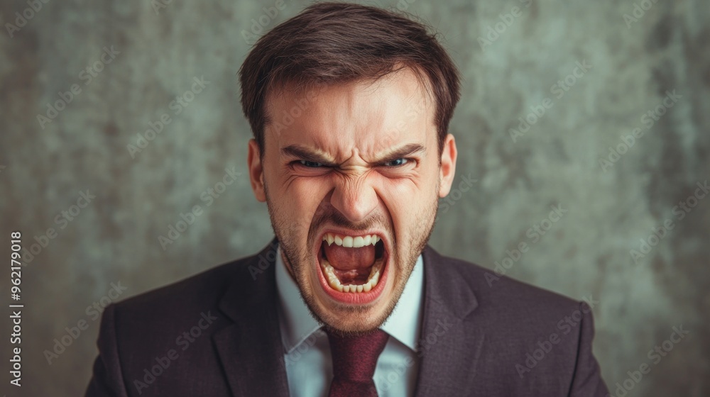 Poster toxic leader with manipulative expressions, spreading negativity, and creating a hostile workplace e