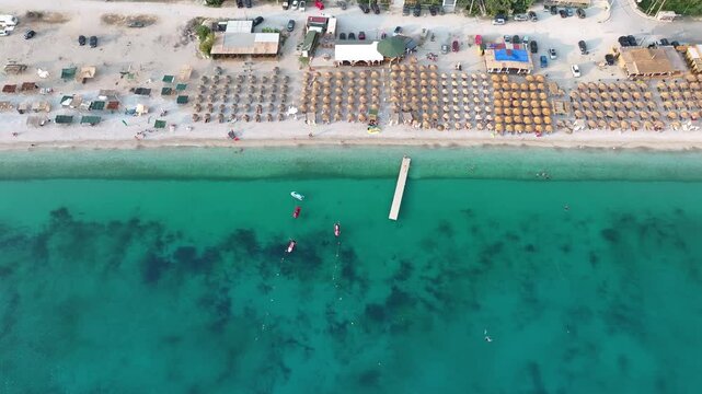 Ionian Sea Albania cost Borsh beach blue water