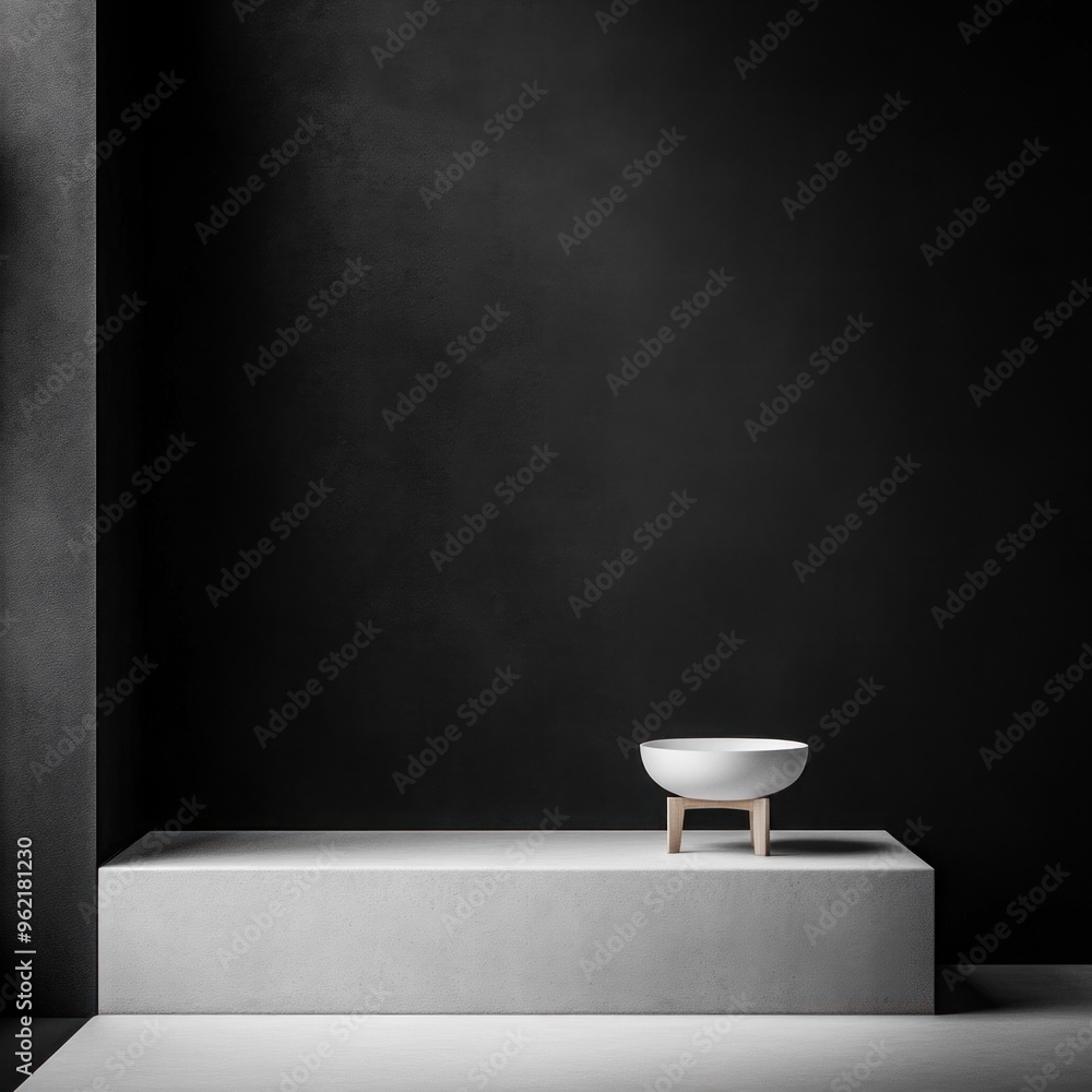 Aufkleber subtle diffused lighting: soft gradients across a black backdrop create a mysterious and moody ambia