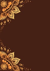 Free indian flower pattern rangoli background