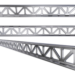 Light gauge steel floor joists. 3d illustration isolated on white