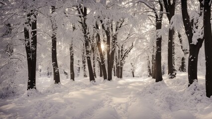 Fototapeta premium forest in winter